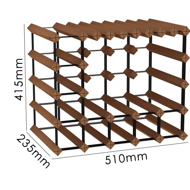 Sapele Wood Hanging Wine Glass Rack