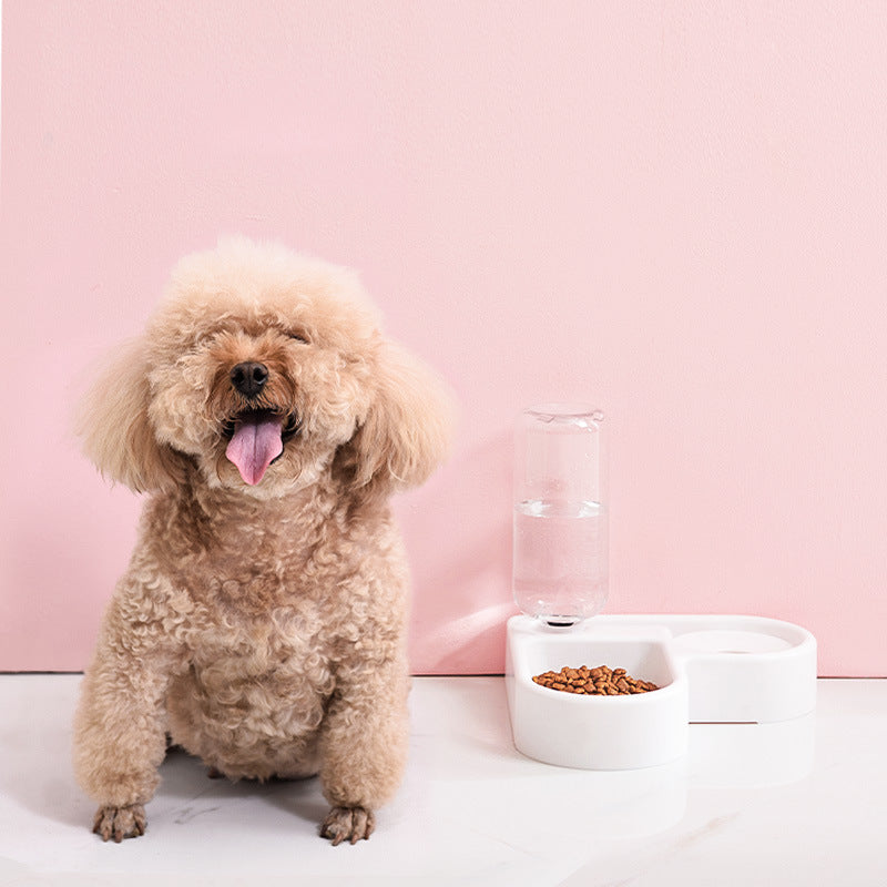 Combined Pet Feeding Bowl Automatic Water Storage Bowl