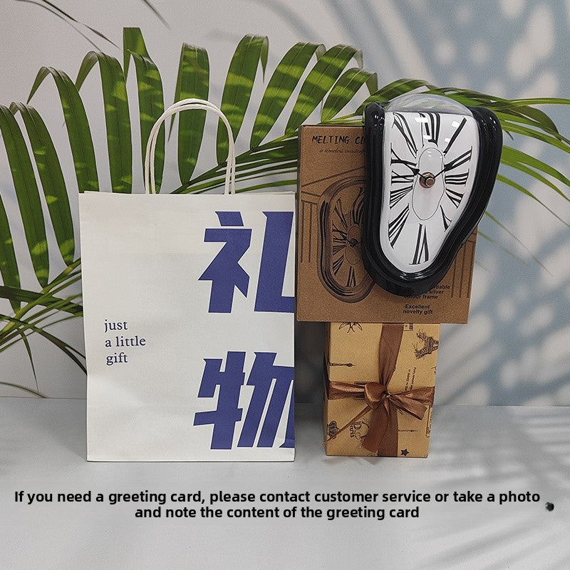 Creative Melting Desk Corner Clock Roman Numeral Silent Quartz