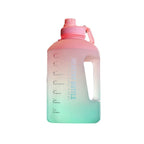Gradient Color Sports Water Bottle with Straw