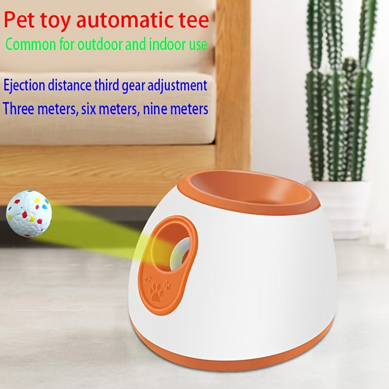 Automatic Pet Ball Launcher Toy with Adjustable Distance
