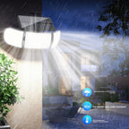 Solar Motion Sensor Wall Light with Three Heads