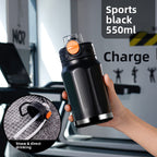 Large-capacity fitness and sports water bottle