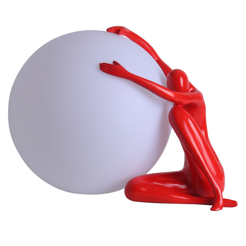 Human-shaped Ball-holding Desk Lamp