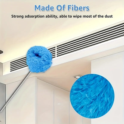 Reusable Microfiber Ceiling Fan Duster Set for Home & Rvs - Effortless Cleaning Brush with Dust-Locking Technology