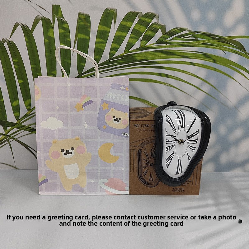 Creative Melting Desk Corner Clock Roman Numeral Silent Quartz