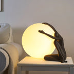 Human-shaped Ball-holding Desk Lamp