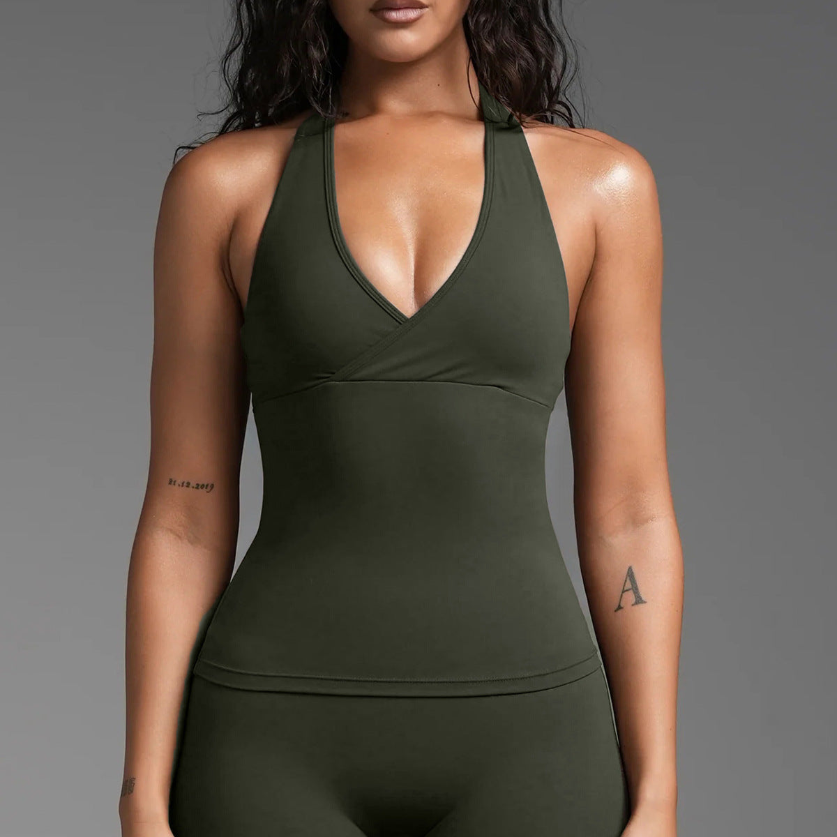 Womens V-Neck Yoga Sports Vest