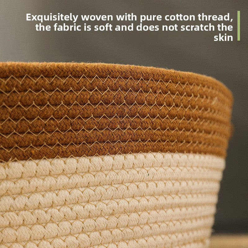 Hand-Woven Round Rattan Pet Nest with Cushion Option