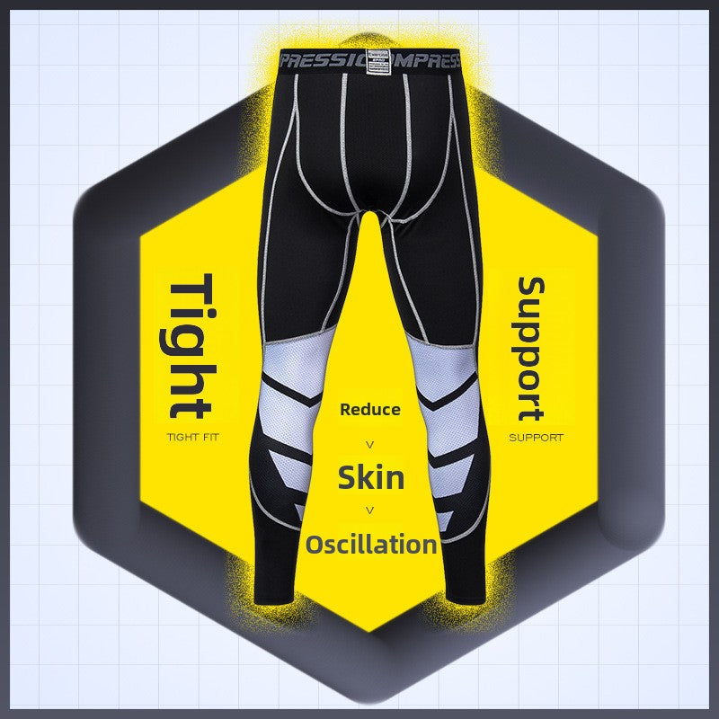 Men's Quick-Dry Sports Tight Pants for Fitness and Running