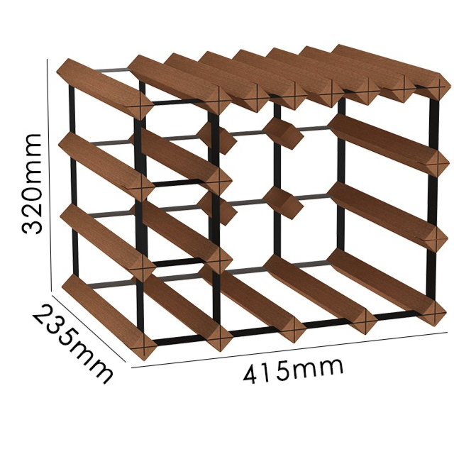 Sapele Wood Hanging Wine Glass Rack