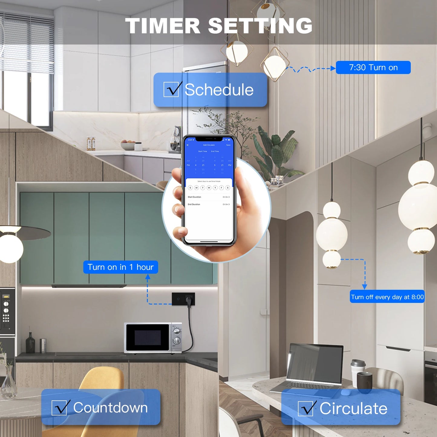 Smart Wifi Touch Switch 1/2/3 Gang EU Standard EU Socket Work with Tuya Google Smart Home Crystal Glass Panel Smart Switch