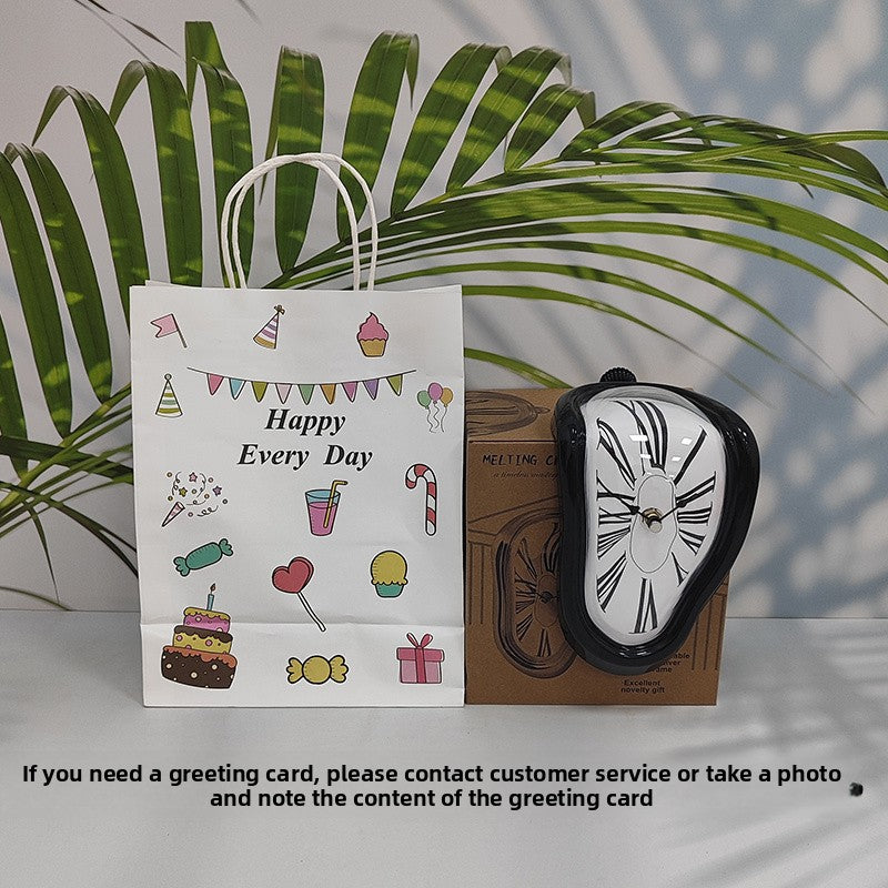 Creative Melting Desk Corner Clock Roman Numeral Silent Quartz