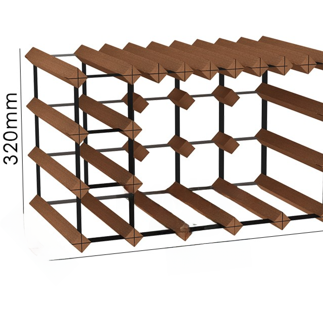 Sapele Wood Hanging Wine Glass Rack