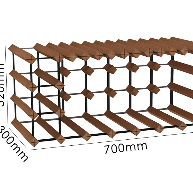 Sapele Wood Hanging Wine Glass Rack