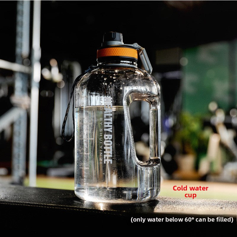 Gradient Color Sports Water Bottle with Straw