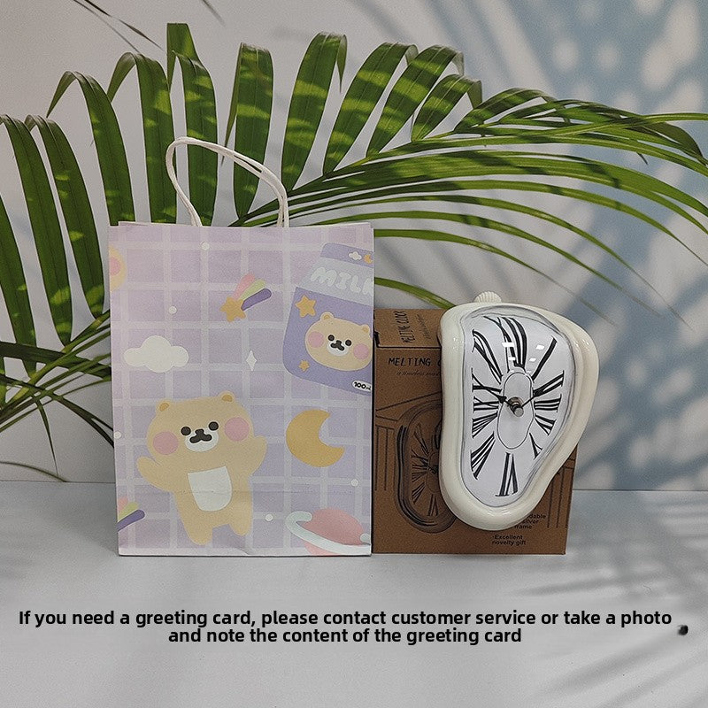 Creative Melting Desk Corner Clock Roman Numeral Silent Quartz